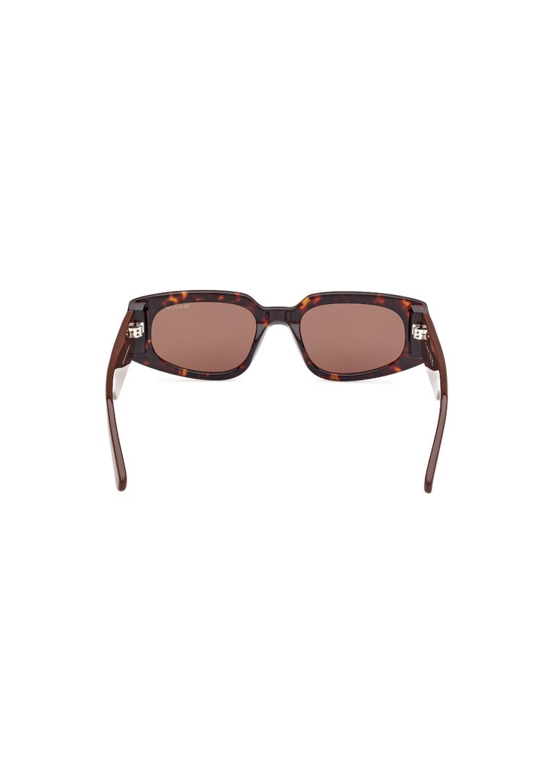 GANT نظارات شمسية للرجال بإطار كامل مستطيل بني من الأسيتات من غانت - Image 4